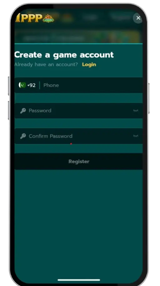 1PPP game account registration steps