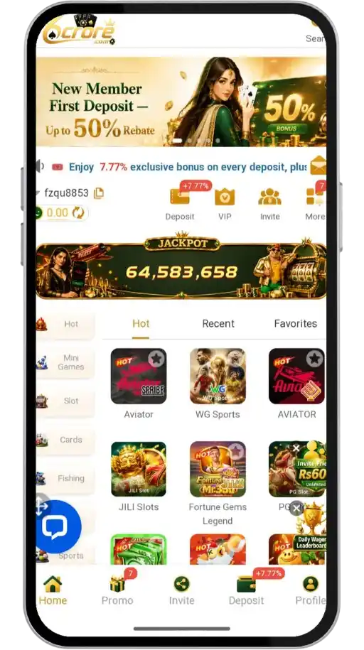 6Crore Game APK Download: New Real Earning App July 2026 2 6Crore Game APK Download: New Real Earning App July 2026 homescreen of 6crore game shows, variety of games