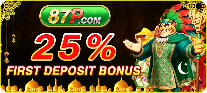 87P Game First deposit bonus 25%