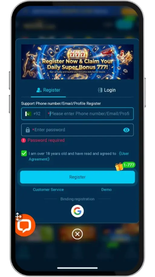 Register 966PK game Account and get your welcome bonuse