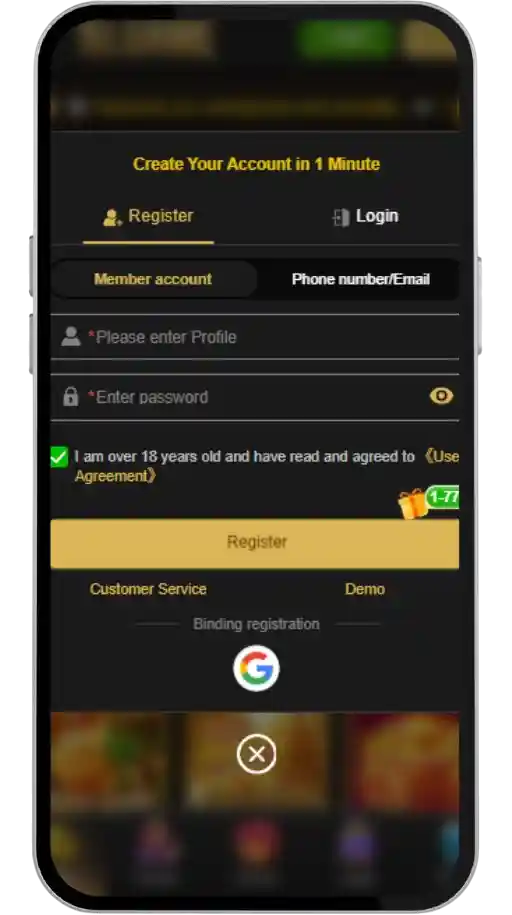 9J Game Account Registration