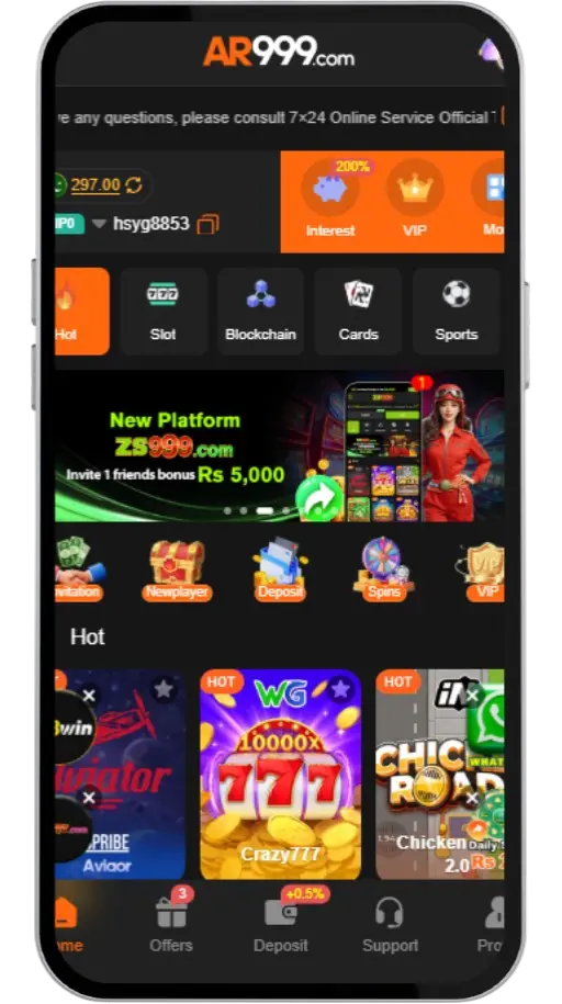 AR999 game dashboard for Android and "EasyPaisa payment screen in AR999