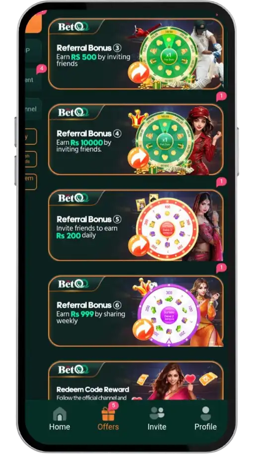 BetQQ game Bonus Screen