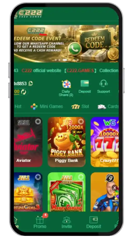 C222 Game APK: New Earning Casino App in Pakistan 2026 2 C222 Game APK: New Earning Casino App in Pakistan 2026 C2222 Game home screen