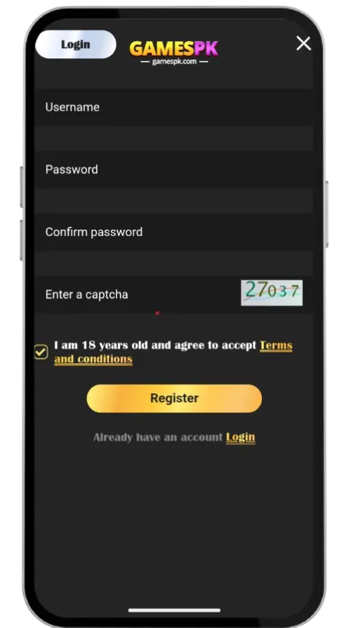 GAMESPK APK | The Ultimate Trusted Earning App in 2026 3 GAMESPK APK | The Ultimate Trusted Earning App in 2026 GAMESPK Account registration steps