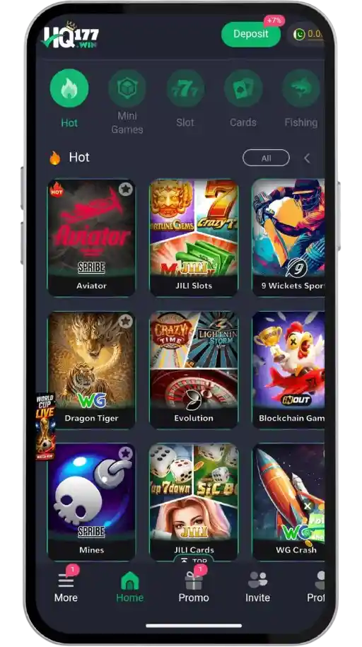HQ177 Game APK: Free Download (New Earning App) 2026 4 HQ177 Game APK: Free Download (New Earning App) 2026 The image shows Game Categories in HQ177 Game