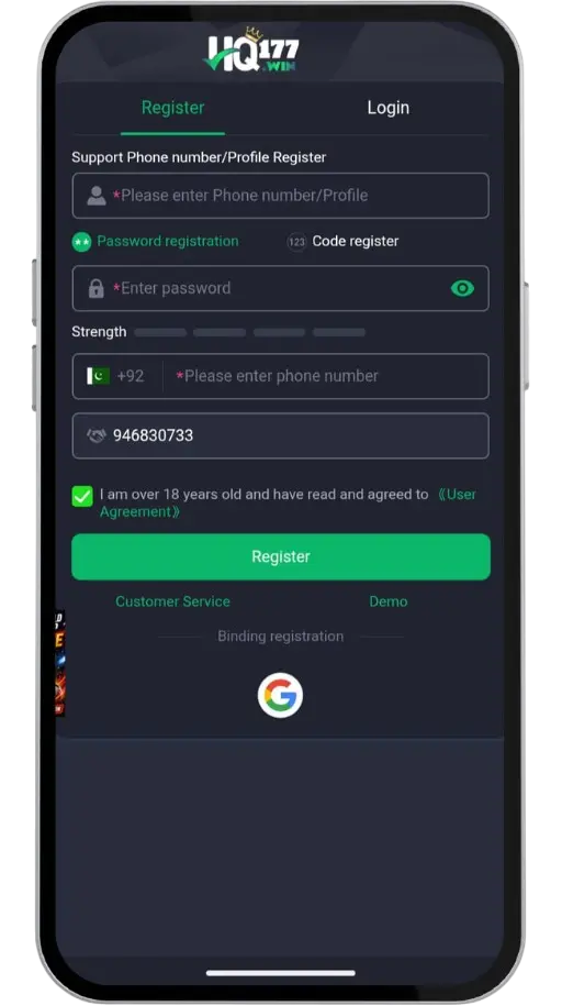 HQ177 Game APK: Free Download (New Earning App) 2026 3 HQ177 Game APK: Free Download (New Earning App) 2026 Hq177 game account registration steps show in image