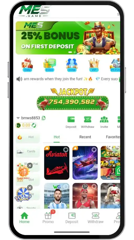 The image shows ME5 game home screen on android devices.
