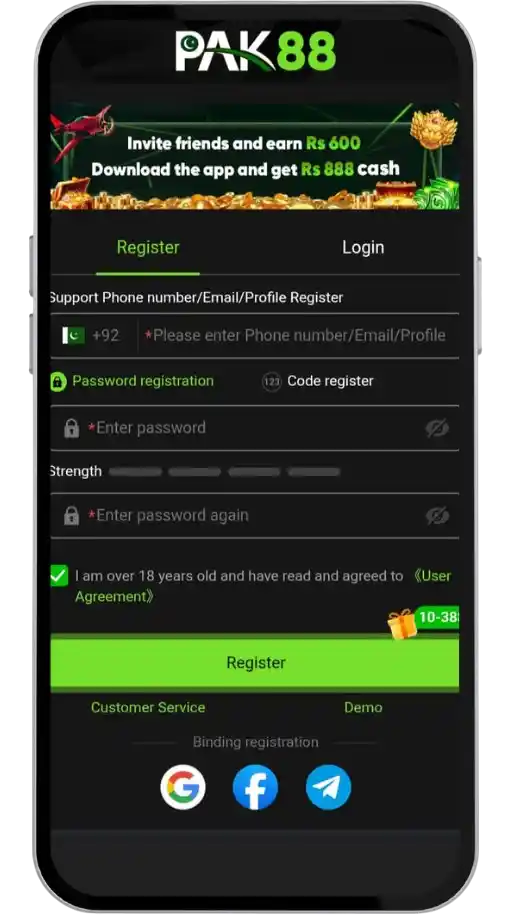 Sign up on PAK88 Game and get welcome bonus