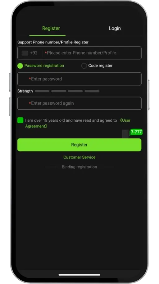 PKRFUN Game Account Registration