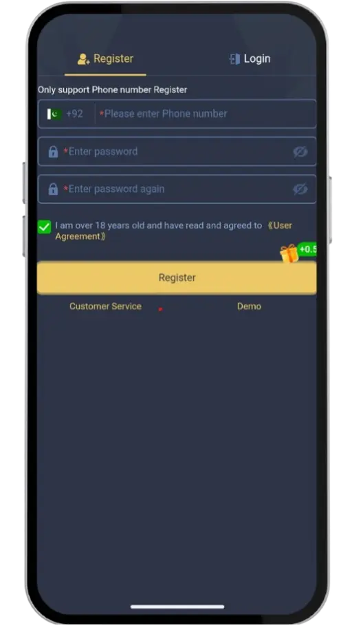 UR8 Game account registration steps