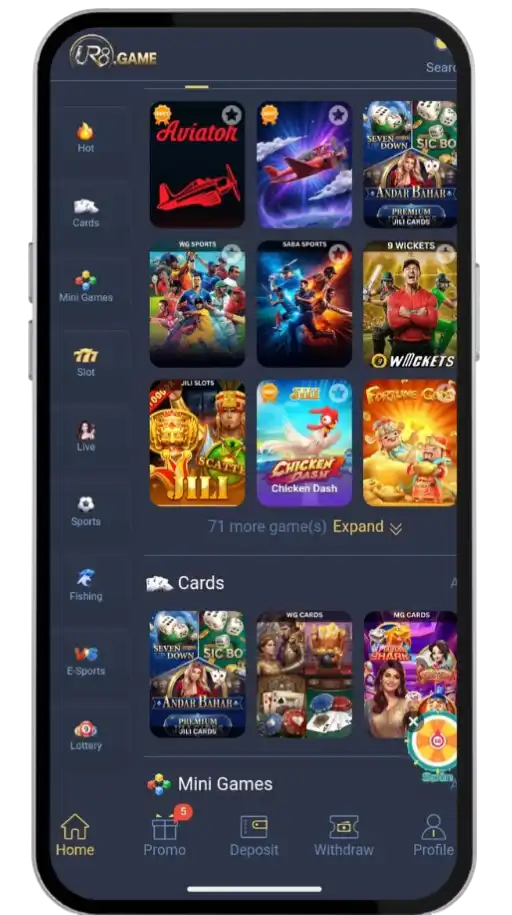 What You Can Play on UR8 Game, all show here