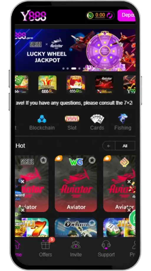 Y888 Game home screen Aviator slots blockchain fishing games Pakistan